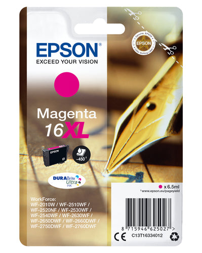 Epson Pen and crossword Singlepack Magenta 16XL DURABrite Ultra Ink Epson Pen and crossword Singlepack Magenta 16XL DURABrite Ultra Ink